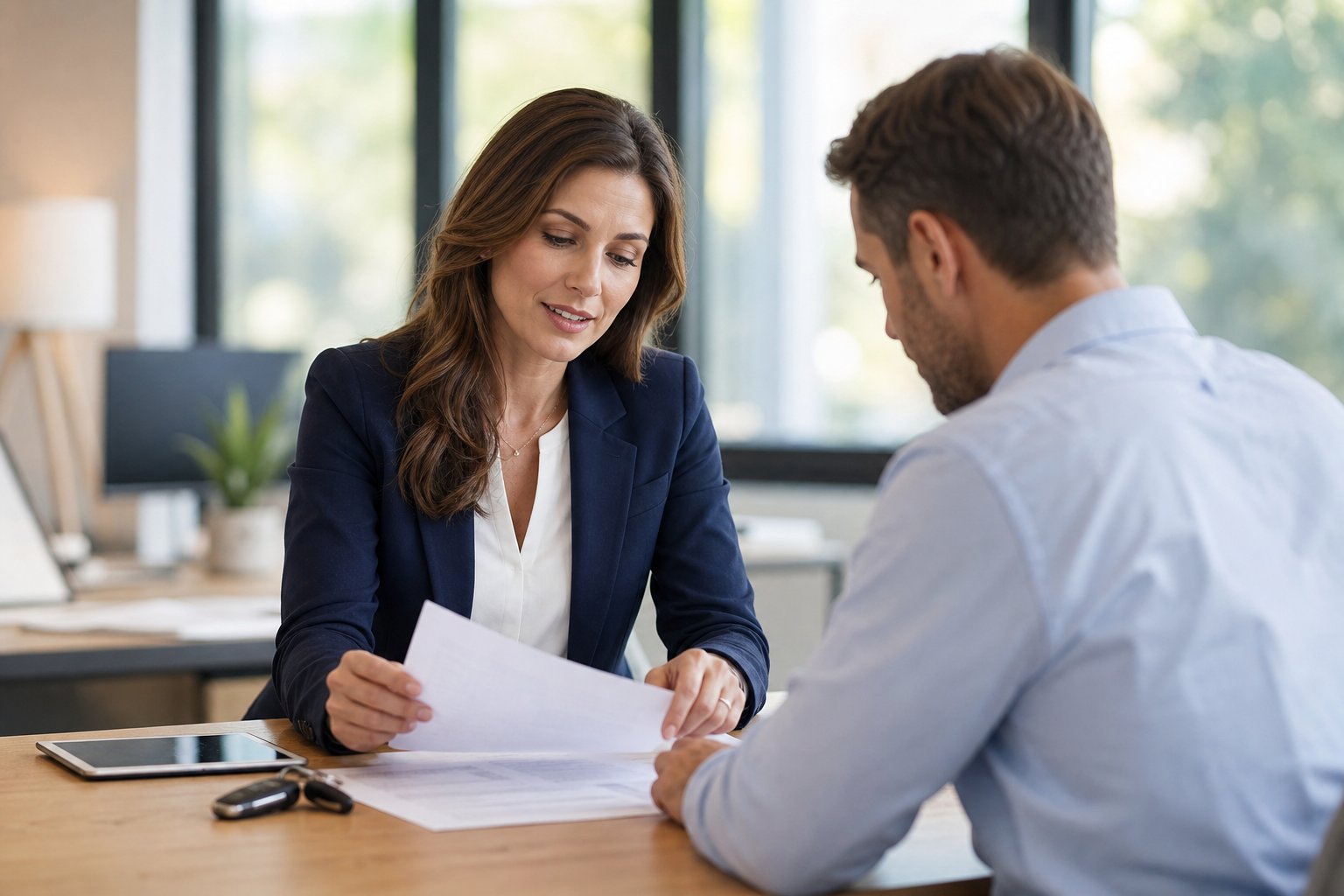 Illustrative scene of an insurance consultation